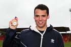Taylor Cambell (Richmond Upon Thames College) winner of the hammer with a throw of 61.86 metres, 2012 English School Champion, British College Championships, Gateshead International Stadium.